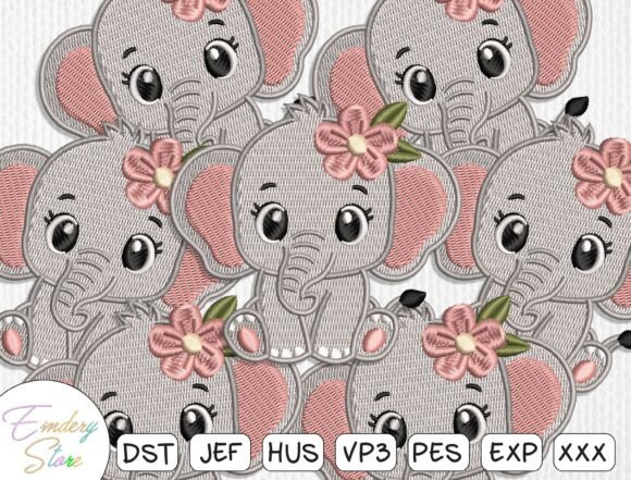 Download Cute Elephant Embroidery Patch Design - Design Collection