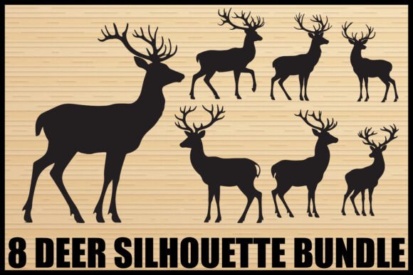 Download Deer Silhouette Bundle | 8 Designs - Design Collection