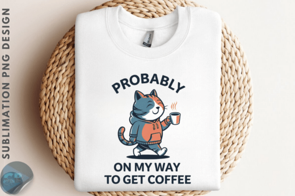 Download Funny Coffee Cat PNG Sublimation Design - Design Collection