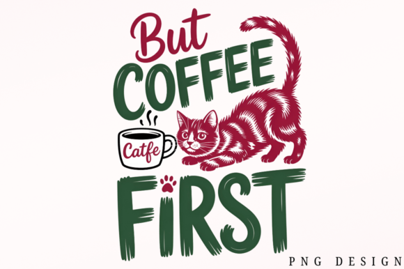 Download Cat Drink Coffee Funny PNG Design - Design Collection