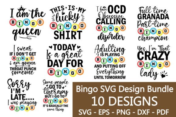 Download Bingo SVG Design Bundle,Bingo Lady,Queen - Design Collection