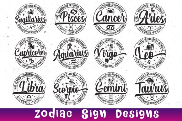 Download Zodiac Round Sign Shirt Designs, Zodiac - Design Collection