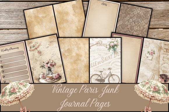 Download Vintage Paris Junk Journal Pages, - Premium Resources