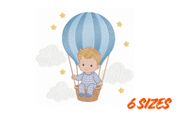 Download Baby Boy Balloon Embroidery Design - Design Collection