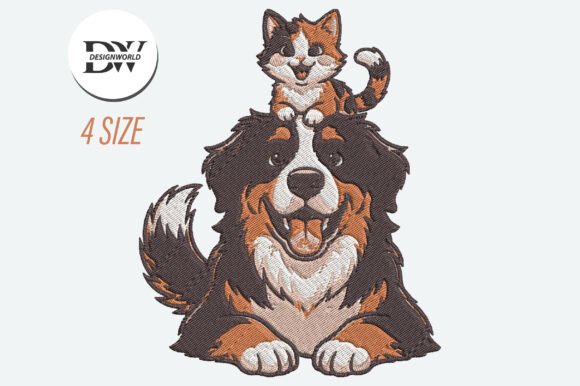 Download Dog Cat Embroidery Design - Design Collection