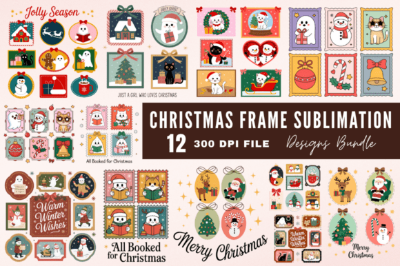 Download Christmas Frame Sublimation Designs - Design Collection