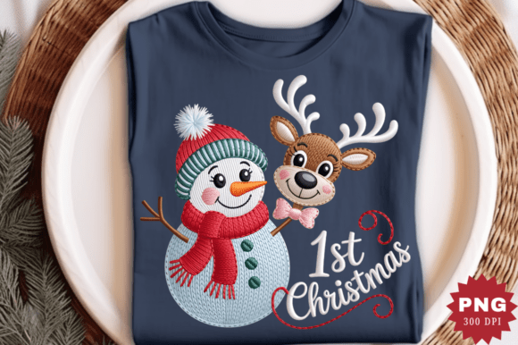 Download Embroidery 1st Christmas PNG Design - Design Collection
